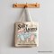 Salty Moms Beach Club Canvas Tote Bag, Retro Summer Gift for Ocean Loving Mothers